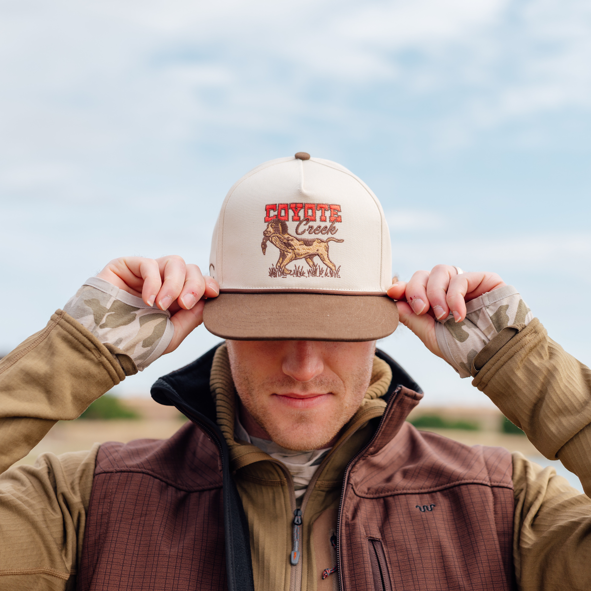 Coyote Creek Hat Co. Gump Rope Snapback — Bird Dog Hat Lifestyle Shot
