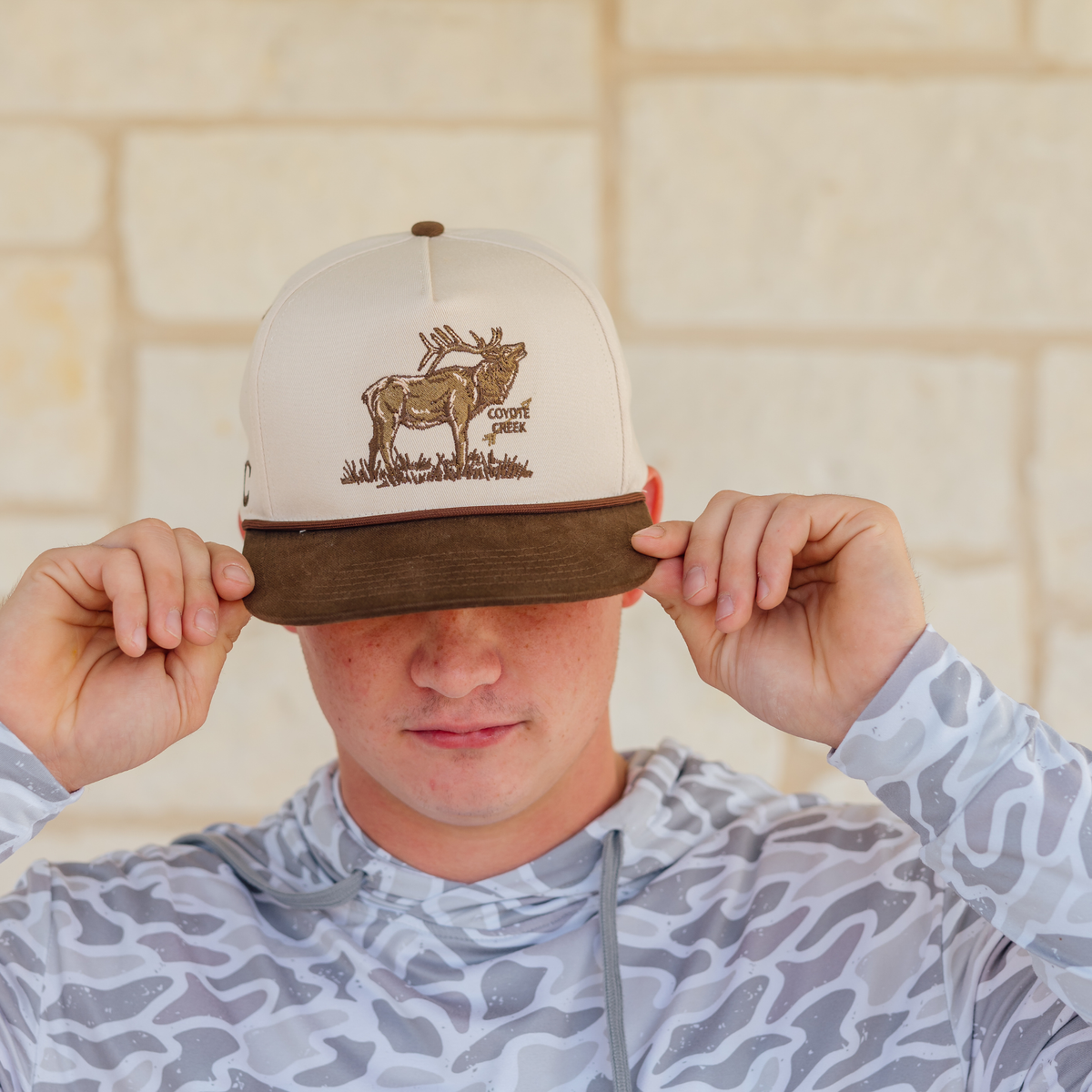 Coyote Creek Hat Co. Wapiti Rope Snapback — Elk Hat Lifestyle Shot