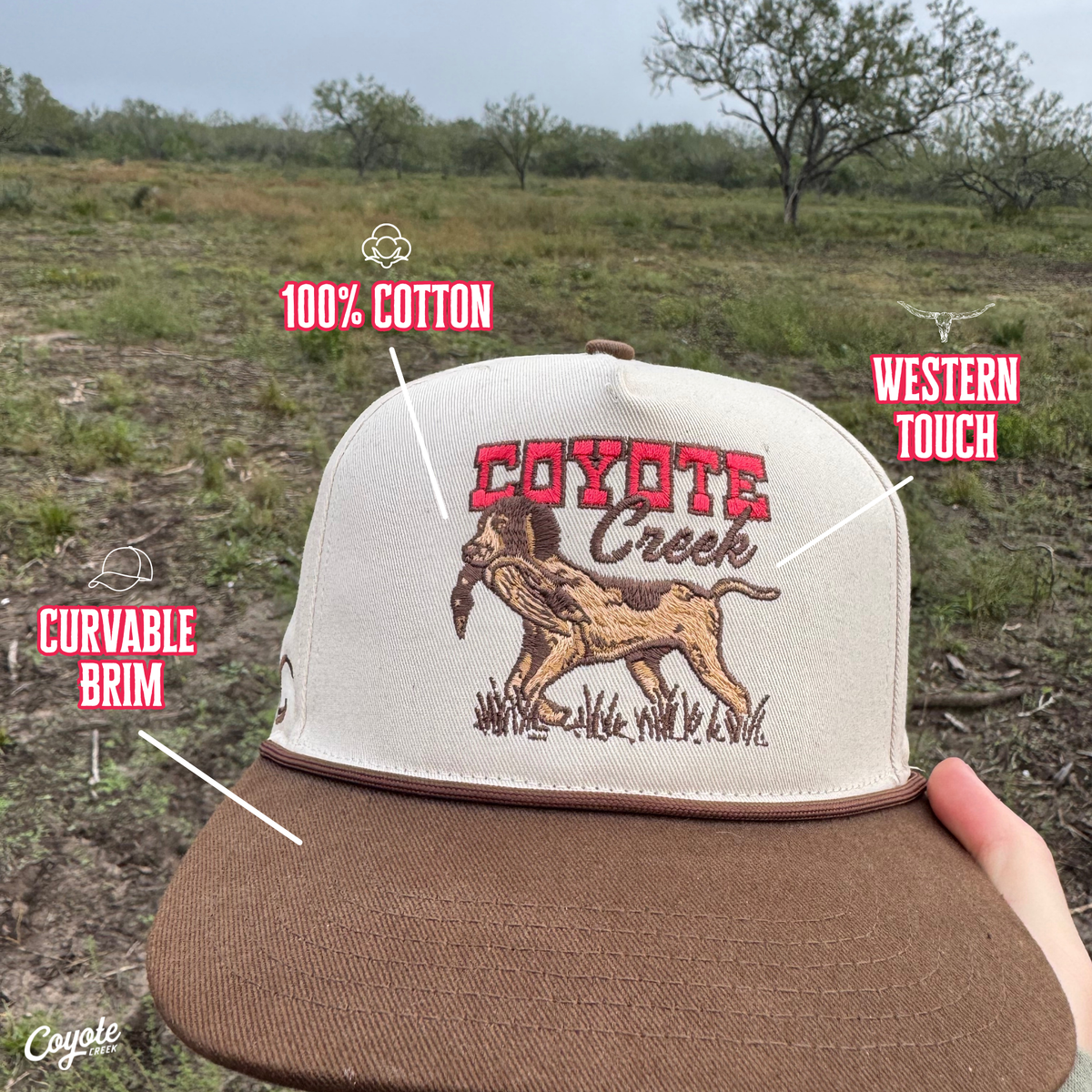 Coyote Creek Hat Co. Gump Rope Snapback — Bird Dog Hat On Model