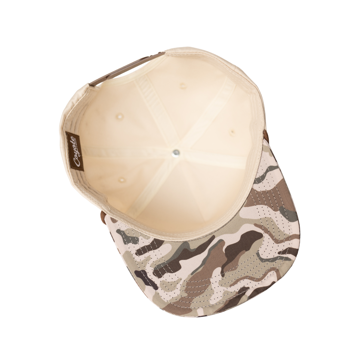 Coyote Creek Hat Co. Howler Snapback — Camo Hat Back View